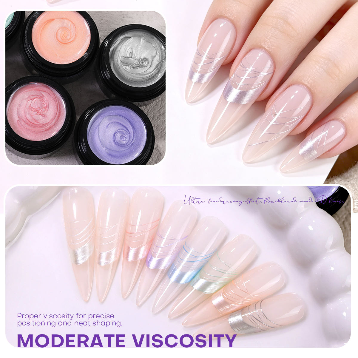 HEMA-Free Spider Gel 8 Colors Set | Private Label Matrix Gel